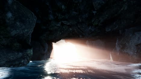 Entrada-De-La-Cueva-Del-Acantilado-De-4k-Desde-El-Interior